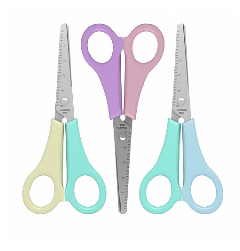 Foarfeca Ek Joy Pastel 13.5 cm, lame otel inoxidabil, culori pastel - imagine 4